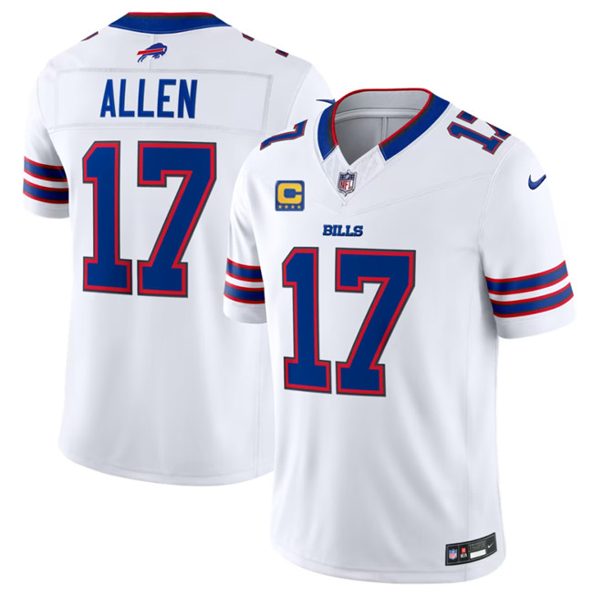 Men's Buffalo Bills #17 Josh Allen White 2026 F.U.S.E. With 4-Star C Patch Vapor Untouchable Limited Stitched Football Jersey